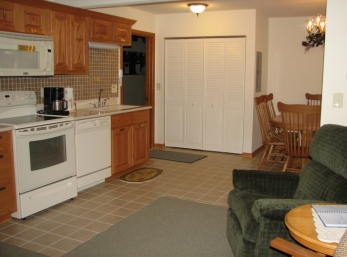 Kitchen & Dining Room view from Living Room