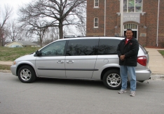 Osmin Gutierrez picking up van