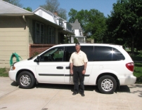 Tim Tyler picking up 2005 Dodge Grand Caravan